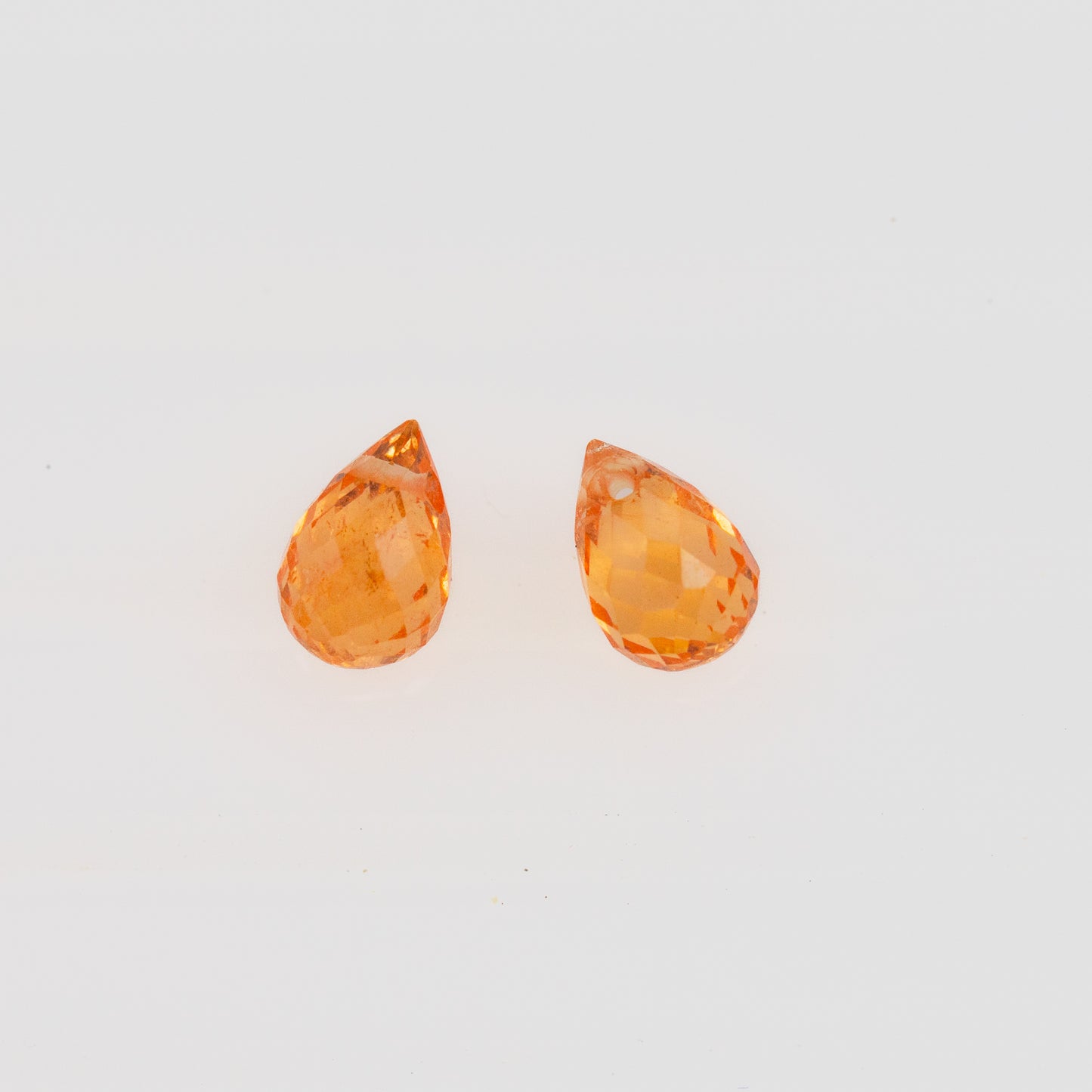 2.09ct Spessartite Garnet Match Pair - Briolette Cut