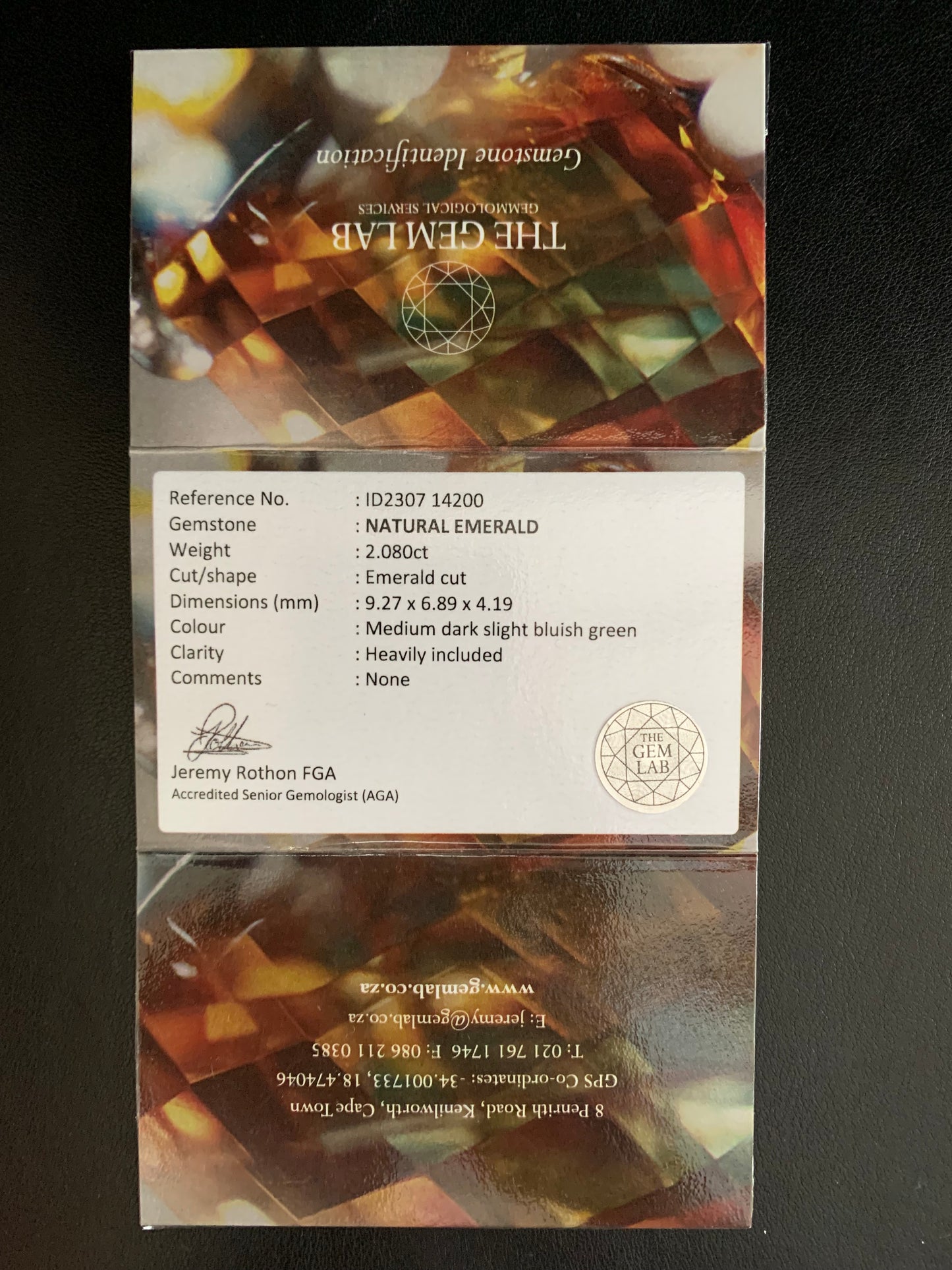 2.08ct Emerald - Emerald Cut (Certified)