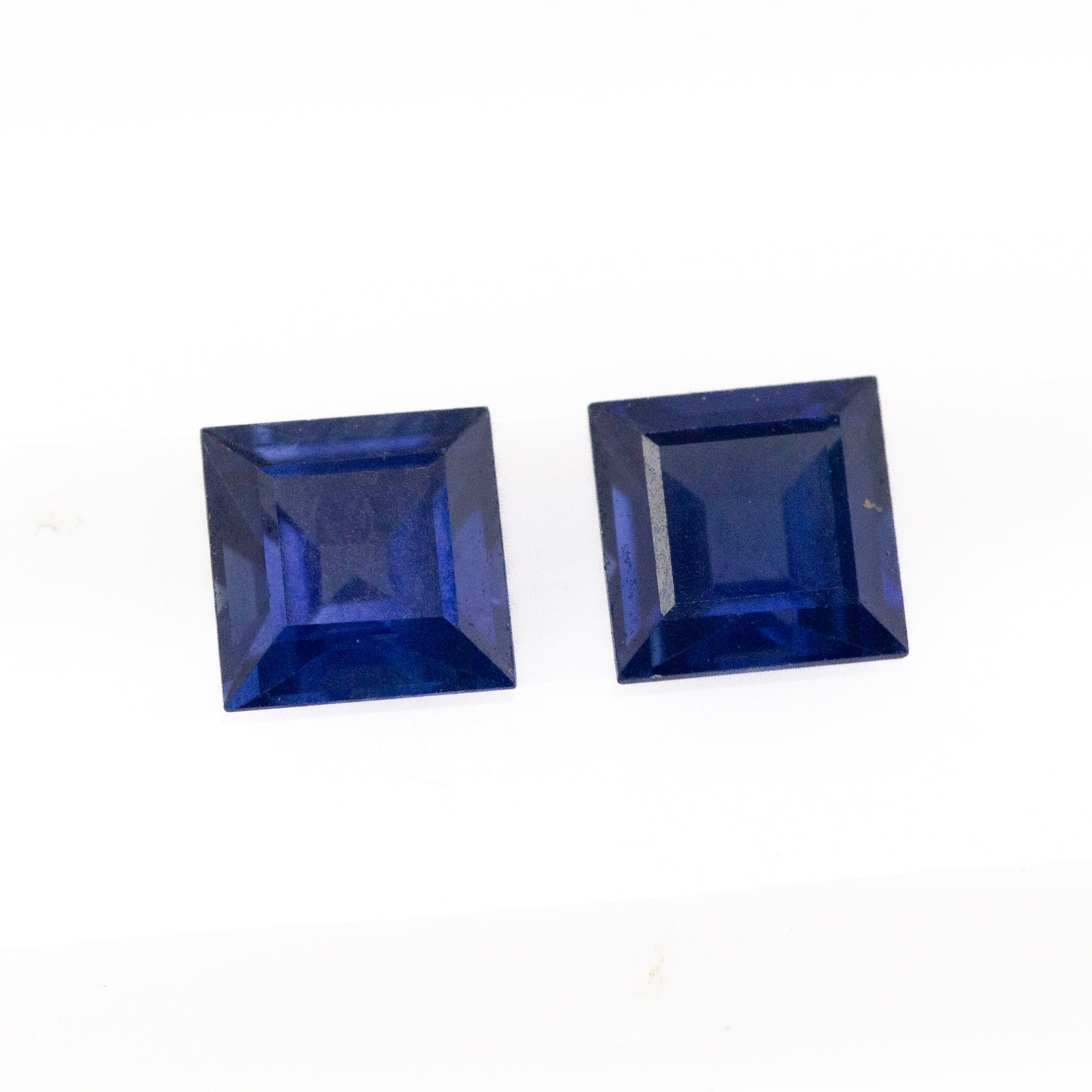 0.77ct Blue Sapphire - Square Cut Match Pair