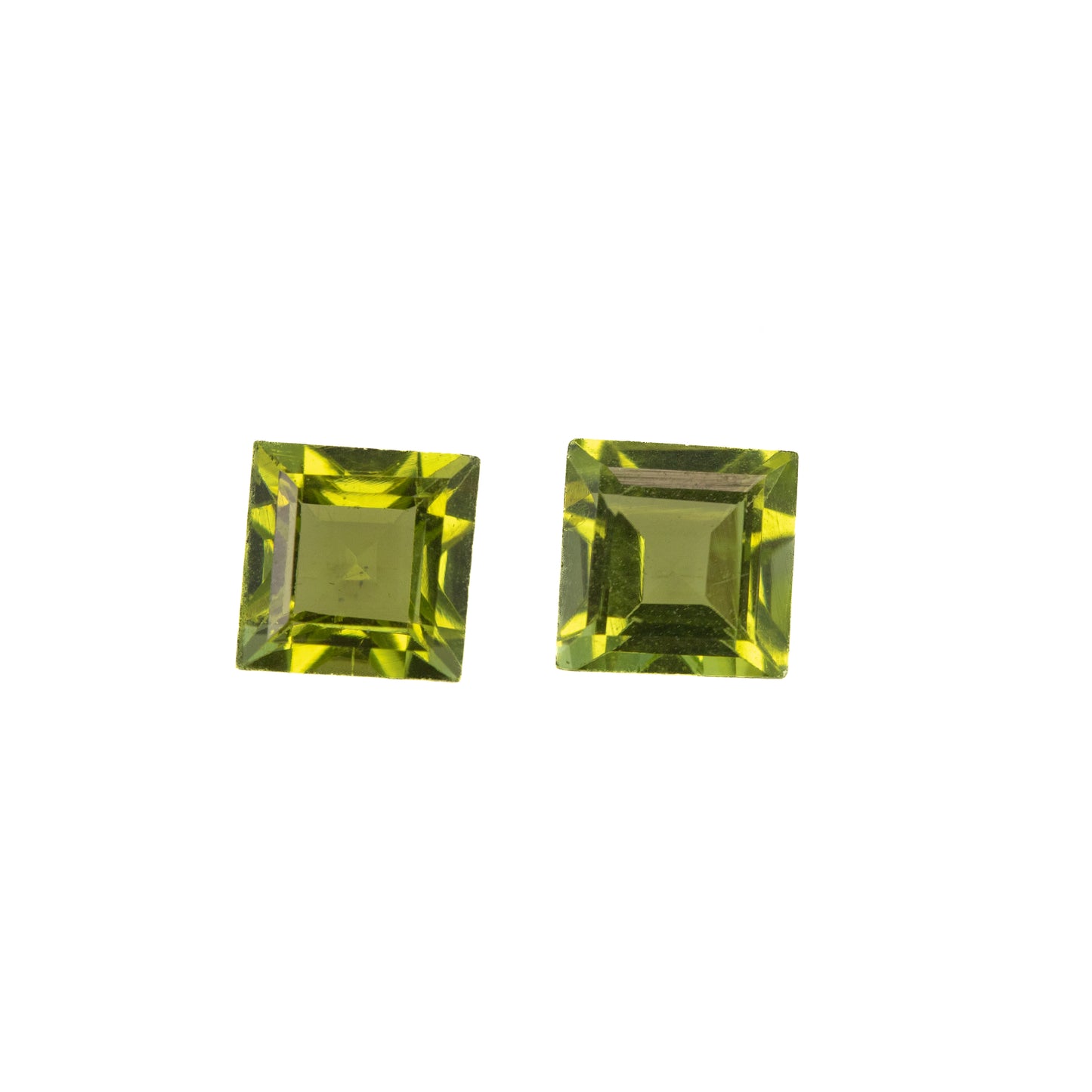 1.53ct Peridot Match Pair - Square Cut