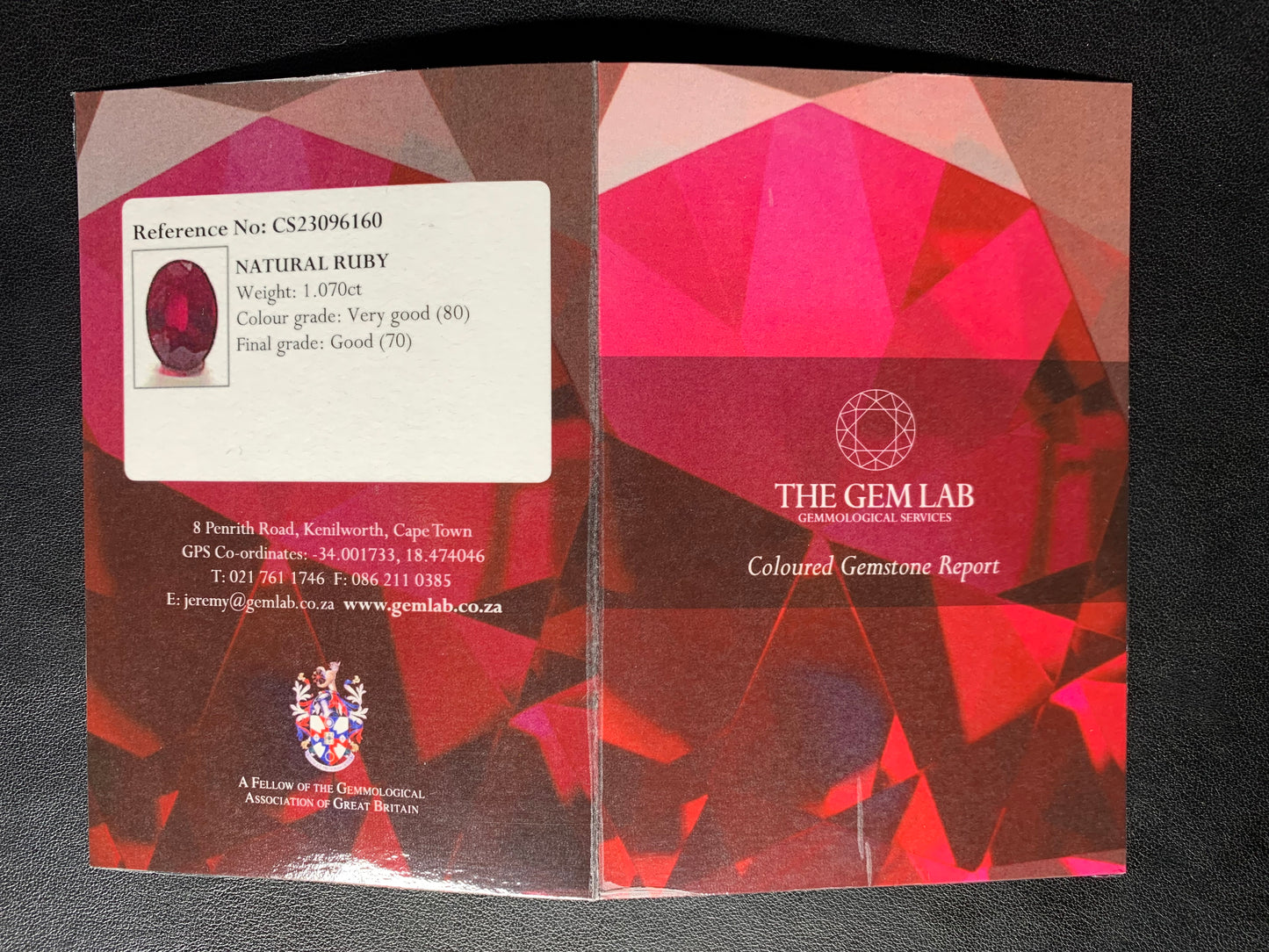 1.07ct Ruby - Oval Cut (Certified)