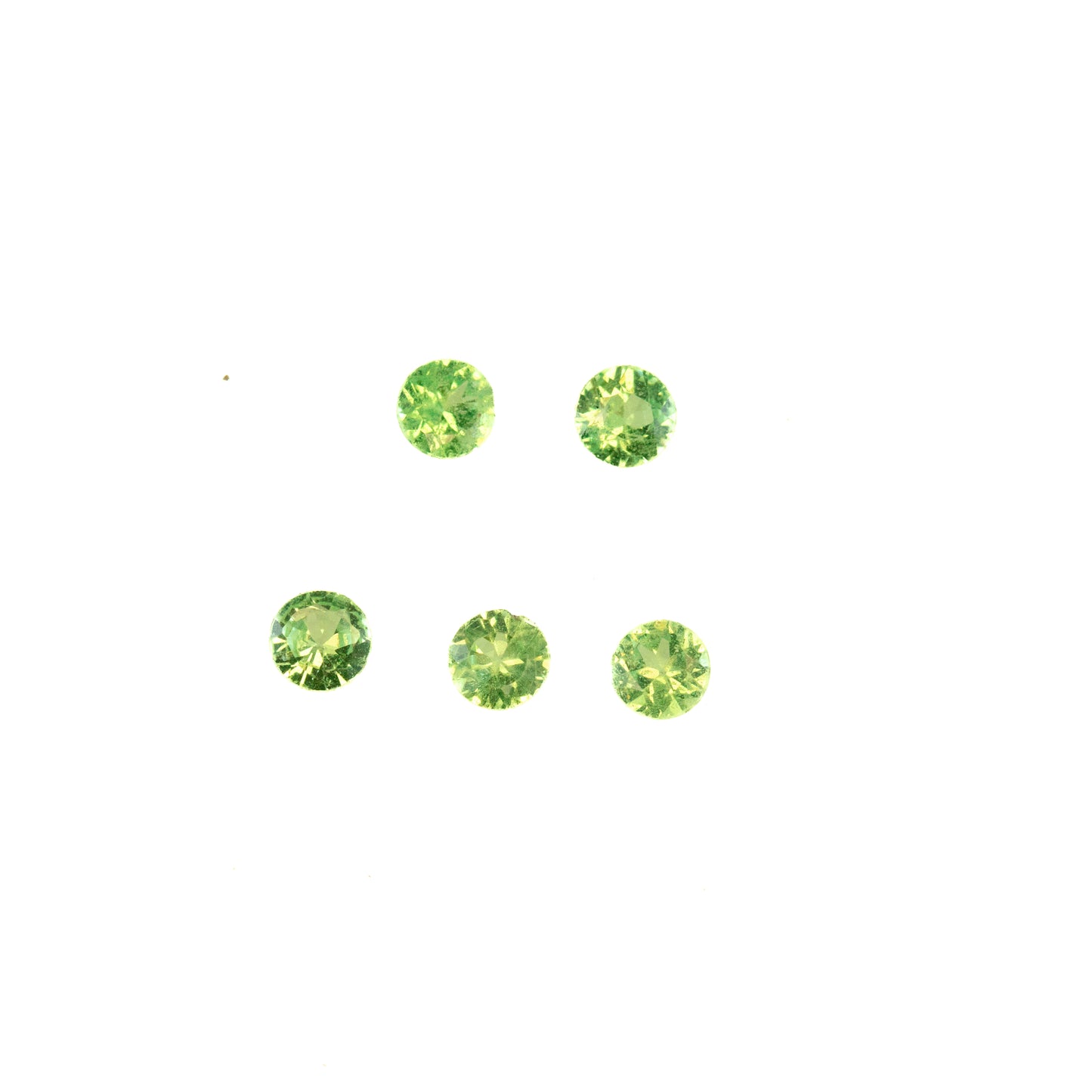 0.54ct Tsavorite Set of 5 - Round Cut