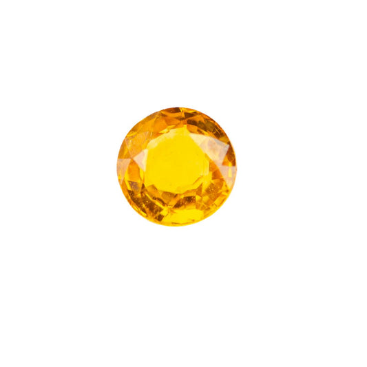 0.57ct Orange-Yellow Sapphire - Round Cut