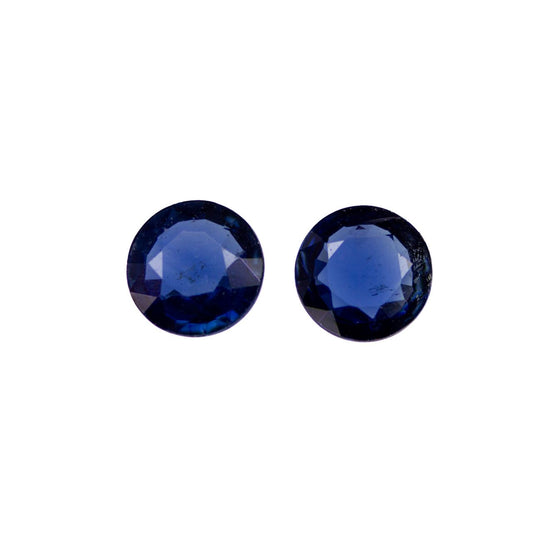0.57ct Blue Sapphire Match Pair - Round Cut