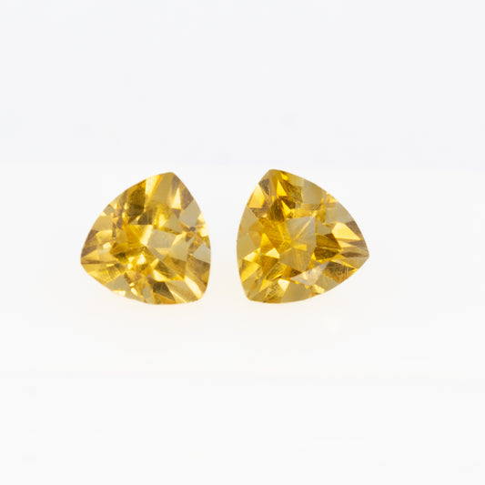 0.97ct Yellow Citrine - Trillion Cut Match Pair