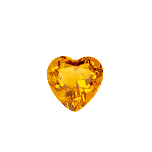 0.48ct Yellow Citrine - Heart Cut