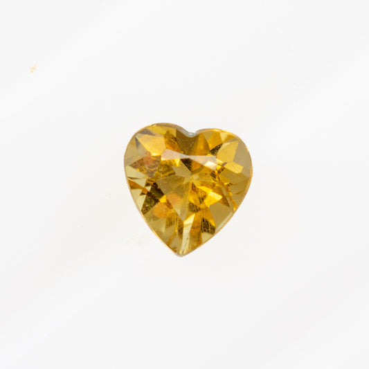 0.43ct Yellow Citrine - Heart Cut