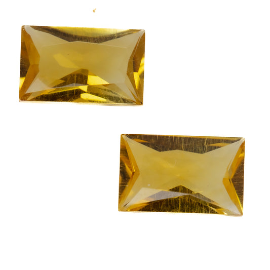 2.14ct Citrine Match Pair - Mixed Baguette Cut