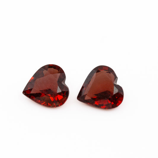 1.56ct Garnet Match Pair - Heart Cut
