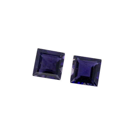 0.97ct Iolite Match Pair - Square Cut