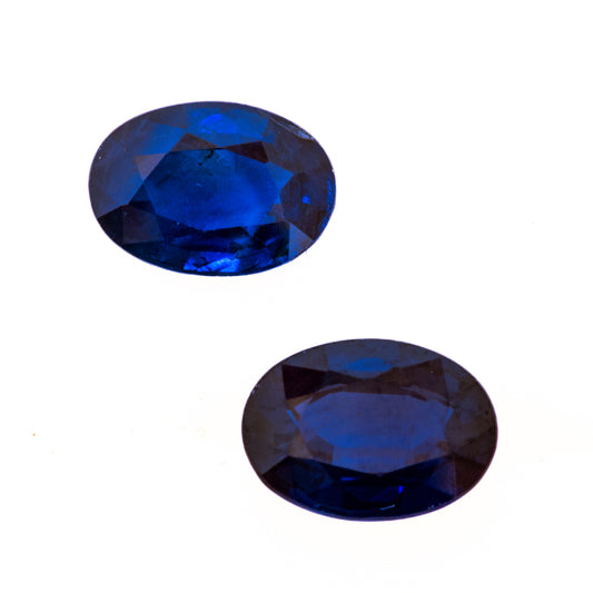 1.79ct Blue Sapphire Match Pair - Oval Cut