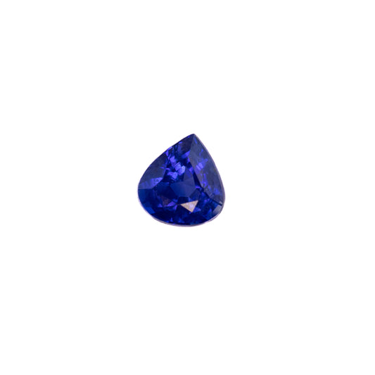 0.65ct Blue Sapphire - Pear Cut (Certified)