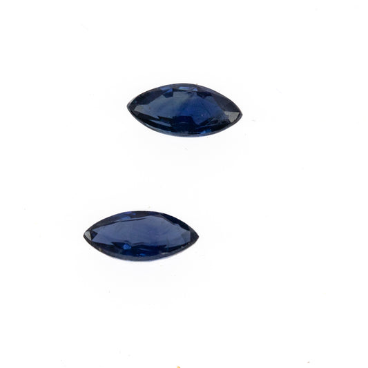 0.49ct Blue Sapphire Match Pair - Marquise Cut