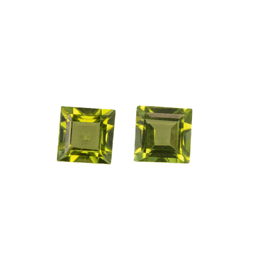 1.53ct Peridot Match Pair - Square Cut