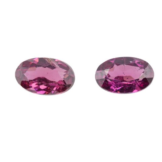 0.57ct Rhodolite Garnet - Oval Cut Match Pair