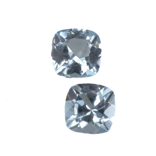 2.14ct Sky Blue Topaz Match Pair - Cushion Cut