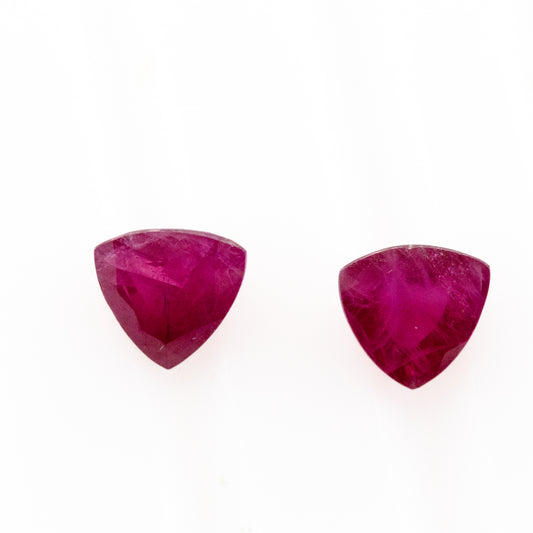1.18ct Ruby - Trillion Cut Match Pair