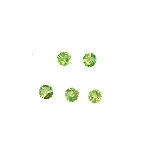 0.54ct Tsavorite Set of 5 - Round Cut