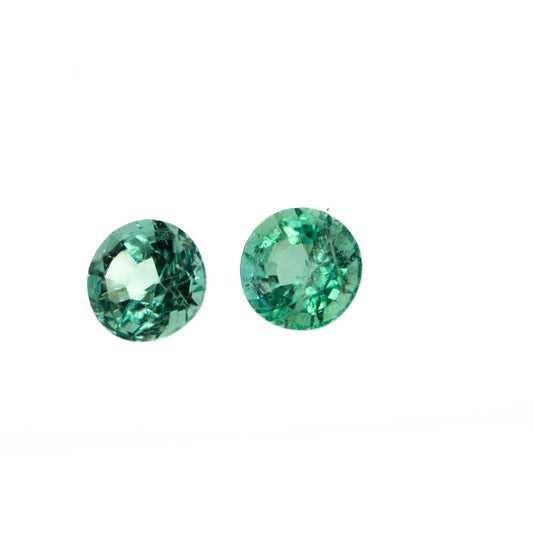 0.44ct Emerald Match Pair - Round Cut