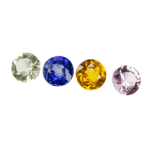 0.6ct Sapphire Set of 4 - Round Cuts
